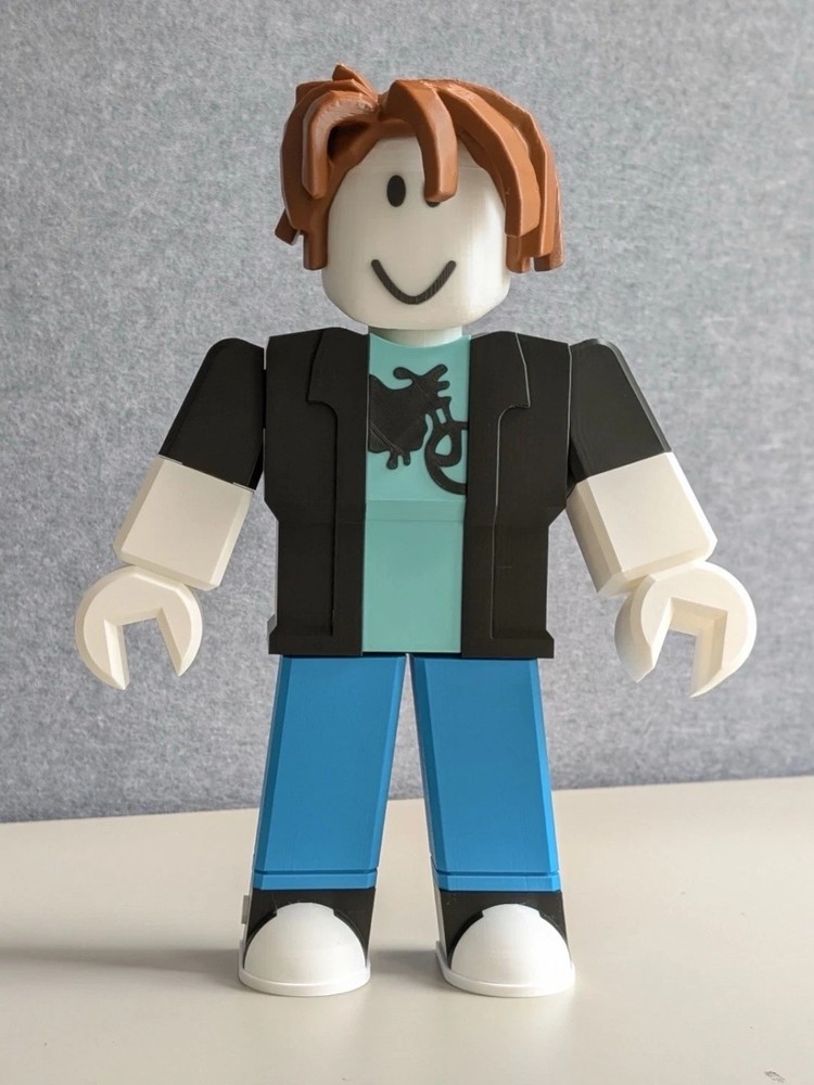 R0BL0X Bacon Hair 6 in Figurine Toy For Kids Teens & Adults 3D Printed Videogame