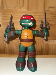 Teenage Mutant Ninja Turtles Lot 2014 Leonardo & Raphael 8″ Viacom Playmates (2)