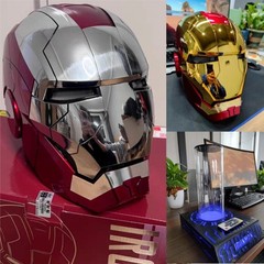 US!!! Autoking Iron Man Helmet MK5 1/1 Voice-controll Mask or Reactor Base Stand