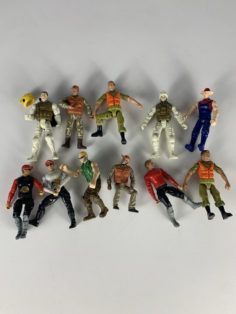 Lot of 11 4″ Chap Mei Poseable Action Figures Toys for Young Boys/Men Military