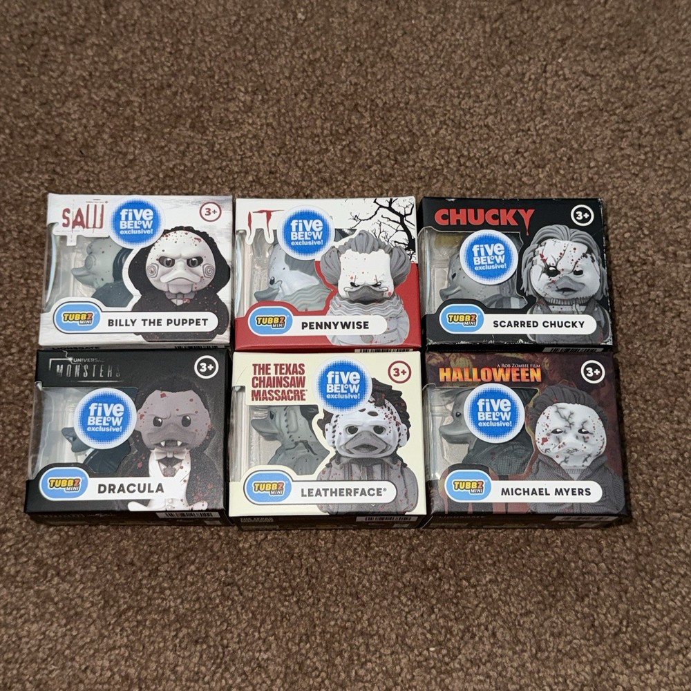 Five Below Exclusive Black & White Horror Mini Tubbz Bundle