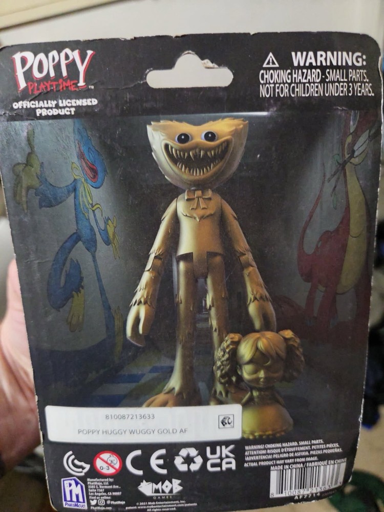 Poppy Playtime Huggy Wuggy Gold Plastic Action Figure TV Movie Video Games