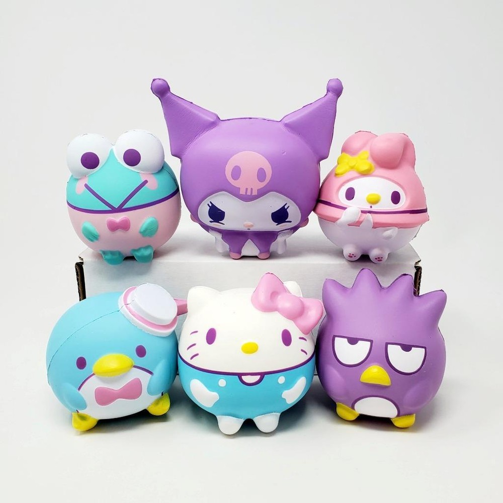 Hello Kitty and Friends 3″ Smashies Complete Set of 6 NEW Squishy Figures (Bin9)
