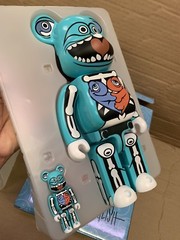 Medicom BearBricks x Ron English 400% & 100% SDCC 2007 Signed & With Box LTD ED