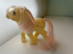 Vintage 1984 Hasbro My Little Pony G1 Posey Earth Pony Tulips. Pink Hair!!! RARE