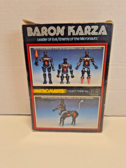 MICRONAUTS Baron Karza Complete Magnetic Action Figure with Box Mego Corp 1977