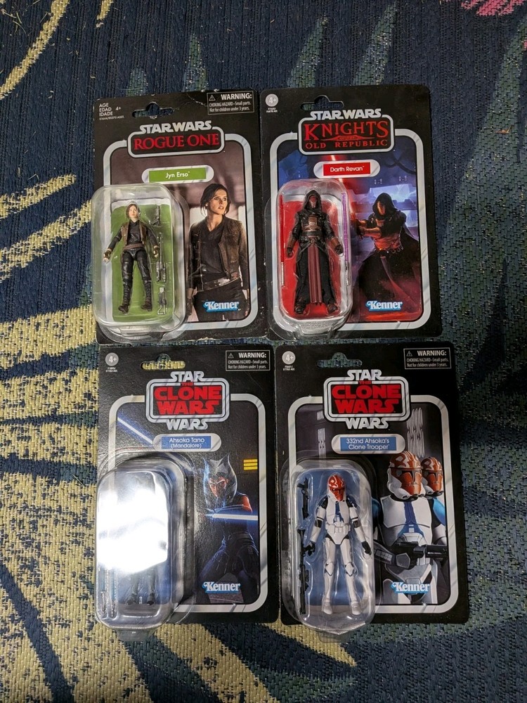 Star Wars The Vintage Collection Lot Darth Revan Ahsoka 332nd Clone Trooper Jyn