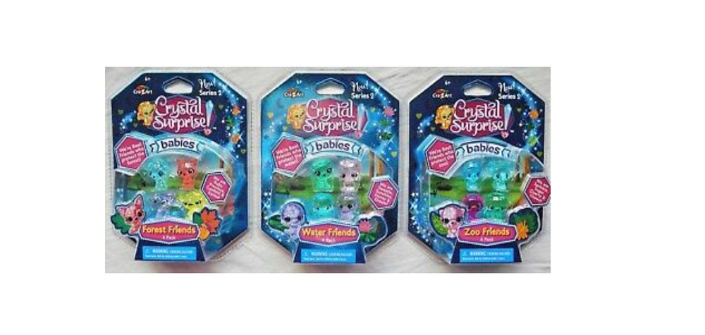 3 PK Brand New Crystal Surprise Babies Series 2 – Forest, Zoo & Water