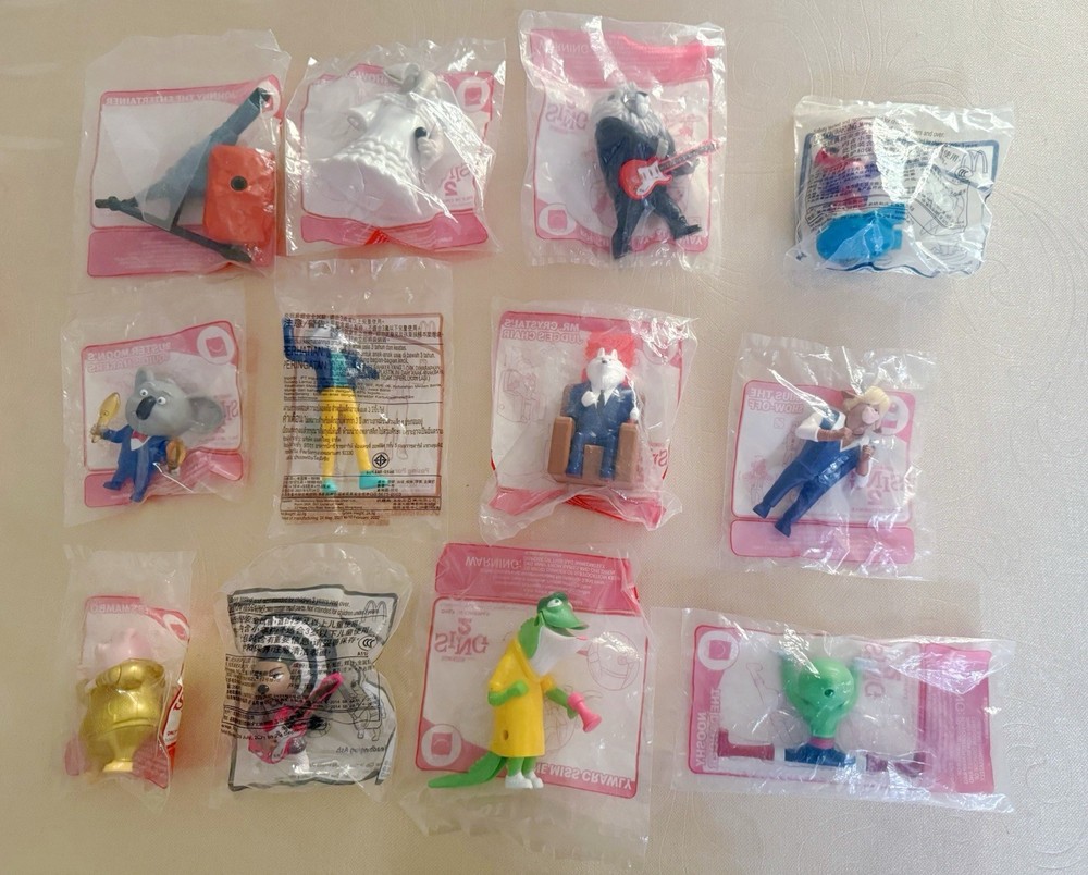 McDonalds 2021 Happy Meal Toys Sing 2 Complete Full Set of 12 All BNIP & Sealed