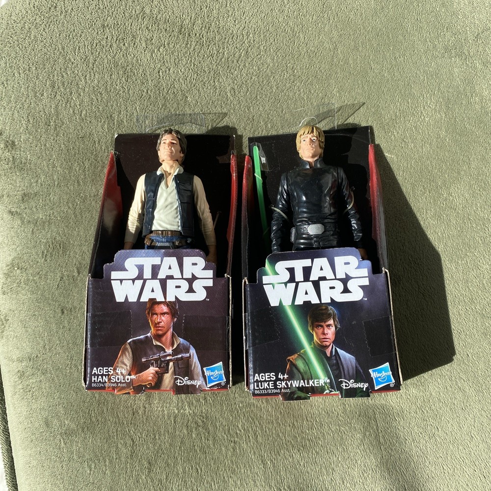 NEW DISNEY STAR WARS LOT OF 2 LUKE SKYWALKER HAN SOLO 5.5″ INCHES TALL