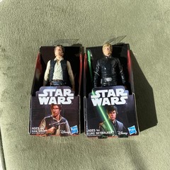 NEW DISNEY STAR WARS LOT OF 2 LUKE SKYWALKER HAN SOLO 5.5″ INCHES TALL