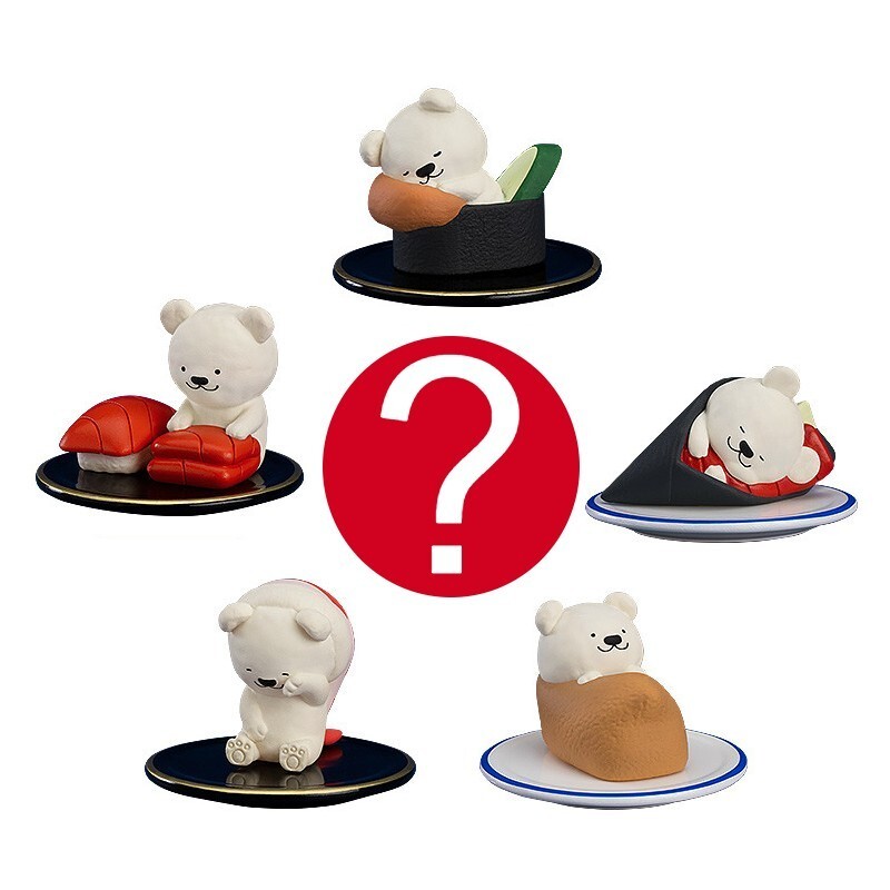 Japanese Blind Box Bag Fake Food Sushi Bear Mini Figure 1 Random Surprise Toy