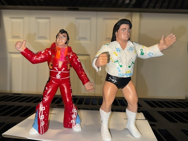 WWF LJN Honky Tonk Man & Greg Valentine–CUSTOM Figures w/PAINT