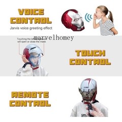 1:1 Iron Man MK5 Jarvis Deformable Voice Control Helmet Wearable Electroplated