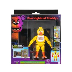 FNAF Five Nights at Freddy’s Jazwares Classic Chica Office Set 5″ Figure DAMAGE