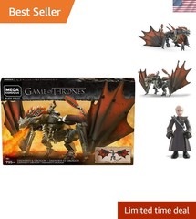 Game of Thrones Daenerys & Drogon Mega Construx – 20-Inch Buildable Dragon