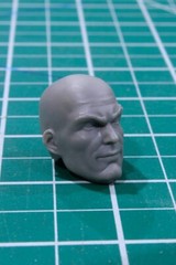 Custom Resin Baldy head cast 7in. scale 1:10 McFarlane Luthor
