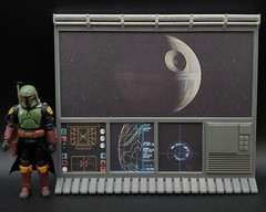 CUSTOM STAR WARS WALL SCREEN COMPUTER for 1/18 3.75 INCH FIGURE DIORAMA (H05)
