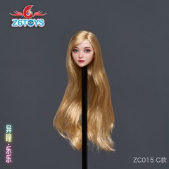 Z6TOYS 1/6 Female PALE Head Sculpt Movable Eyes For 12″ Figure ZC015 C ❶USA❶