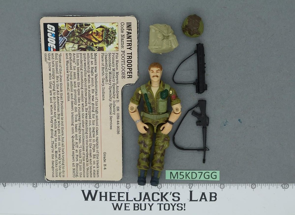 Footloose V1 100% Complete G.I. Joe 1985 Hasbro Vintage Action Figure