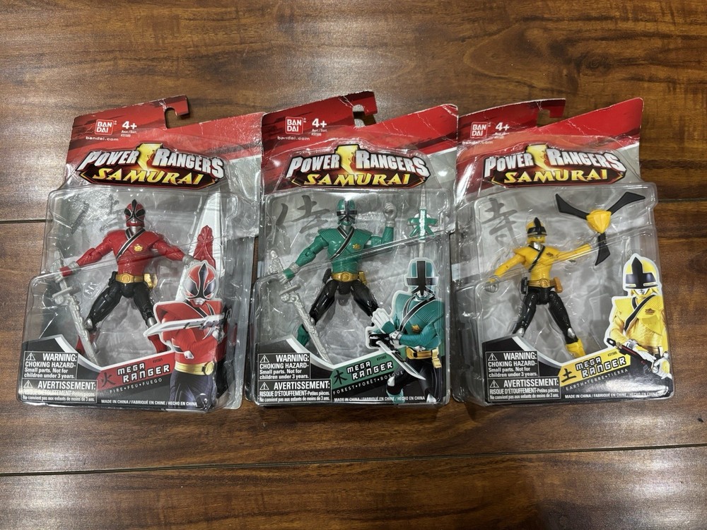bandai power ranger samurai Red Green yellow mega