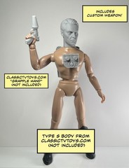 King of the Rocket Men Custom Action Figure Head 1:9 or 1:6 Mego