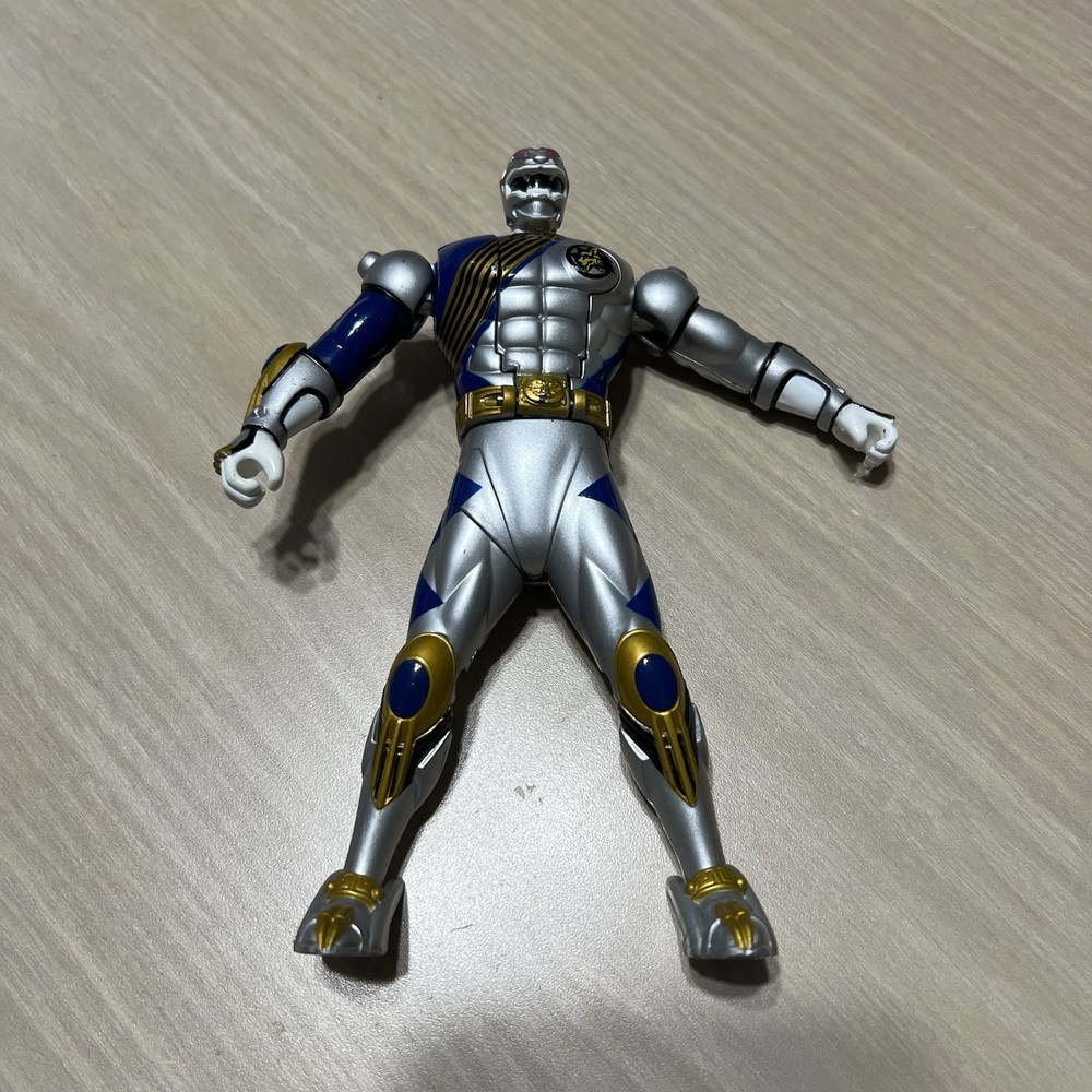 VTG Bandai Power Rangers Wild Force SILVER Ranger Spin Morphin Action Figure