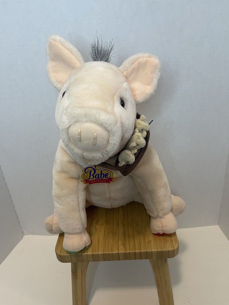 Babe and Friends Plush Talking Pig in the City w/ Mice 14″ Stuffed Animal WORKS