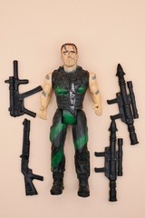 Vintage Action Figures Lot: Original Toy Island & Polish Action Force Evanplast