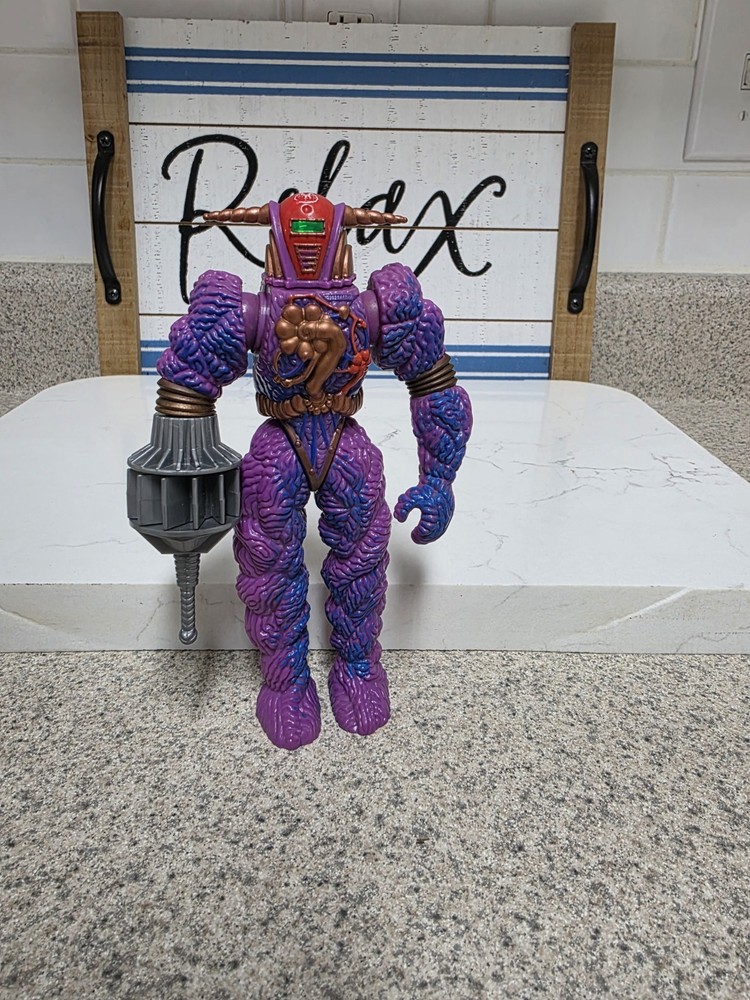 Hasbro Inhumanoids Auger Action Figure 1986 Vintage, Complete with Helmet