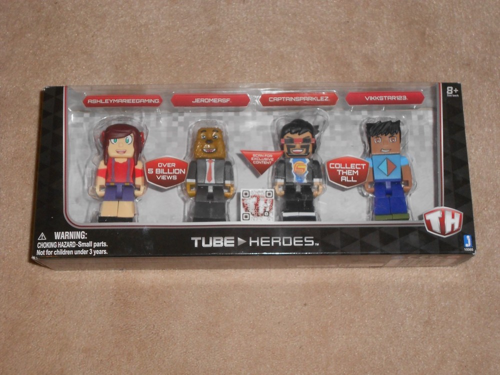 NEW, TUBE HEROES DELUXE GAMING PACK 4 2.75″ FIGURES