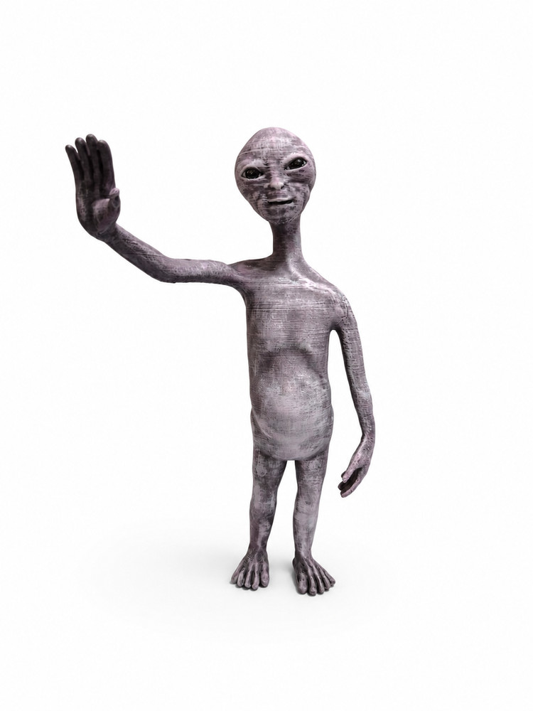 Grey Alien Figurine 18cm Puck UFO Sci-Fi Collectible Close Encounters Inspired