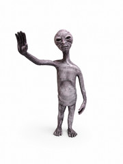 Grey Alien Figurine 18cm Puck UFO Sci-Fi Collectible Close Encounters Inspired