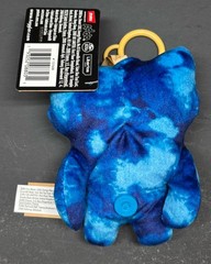 Fuggler Plush Wide Eyed Weirdo Monster Catch Chase Blue Button Key Chain