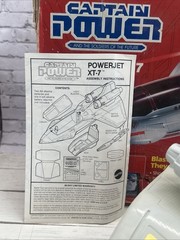 Vintage 1987 Mattel Captain Power Powerjet XT-7 Complete W/ Original Box