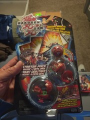 Bakugan Battle Brawlers Series 1 B1 3pk Starter Pack W/Cards (All Pyrus) VHTF