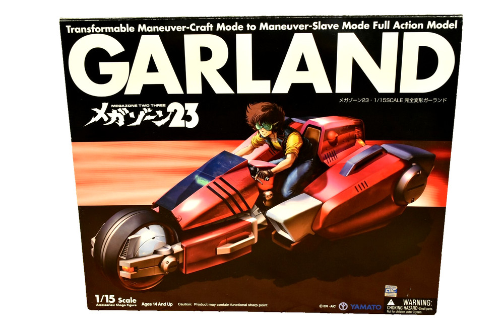 1:15 Megazone 23 Garland Transformable Full Action Model w/Shogo Figure, as-is