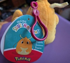 Brand New 2026 Squishmallows Pokemon DRAGONITE 3.5” Plush Clip