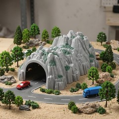 Realistic Mountain Train Tunnel Model 25.5×19.5×11.5cm HO Scale Scenery