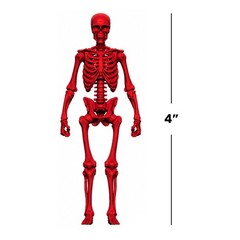 Vitruvian H.A.C.K.S. Skeleton Blank (Blood Red) 1:18 Action Figure