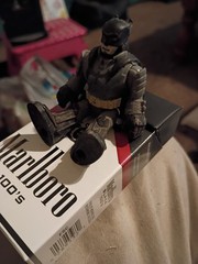 DC Comics Batman Action Figure Gray Black Yellow Cape Less Than 5 in