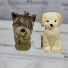 Mini Puppy Dogs Flocked Figures Lot of 5 Some Puppy in My Pocket