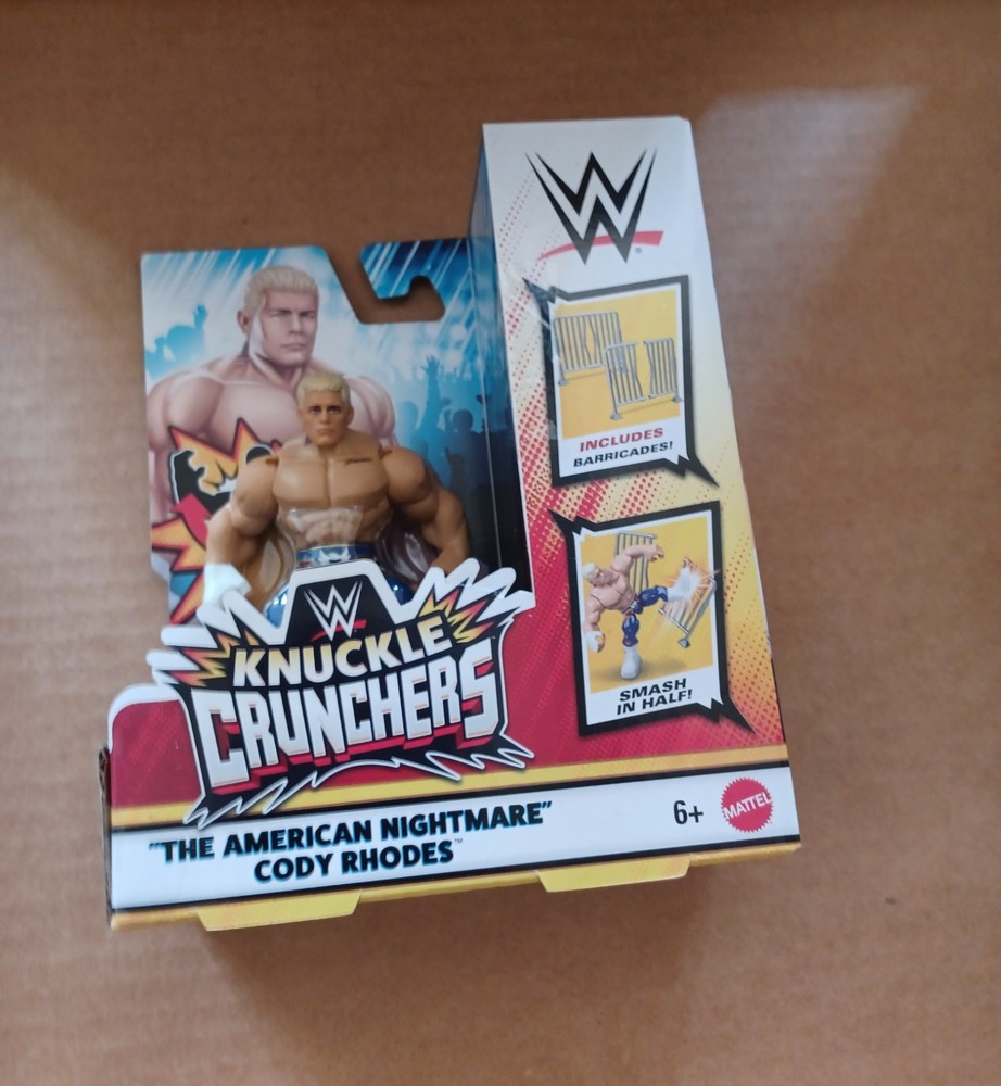 wwe mattel knuckle crunchers series 10 cody rhodes figure misb