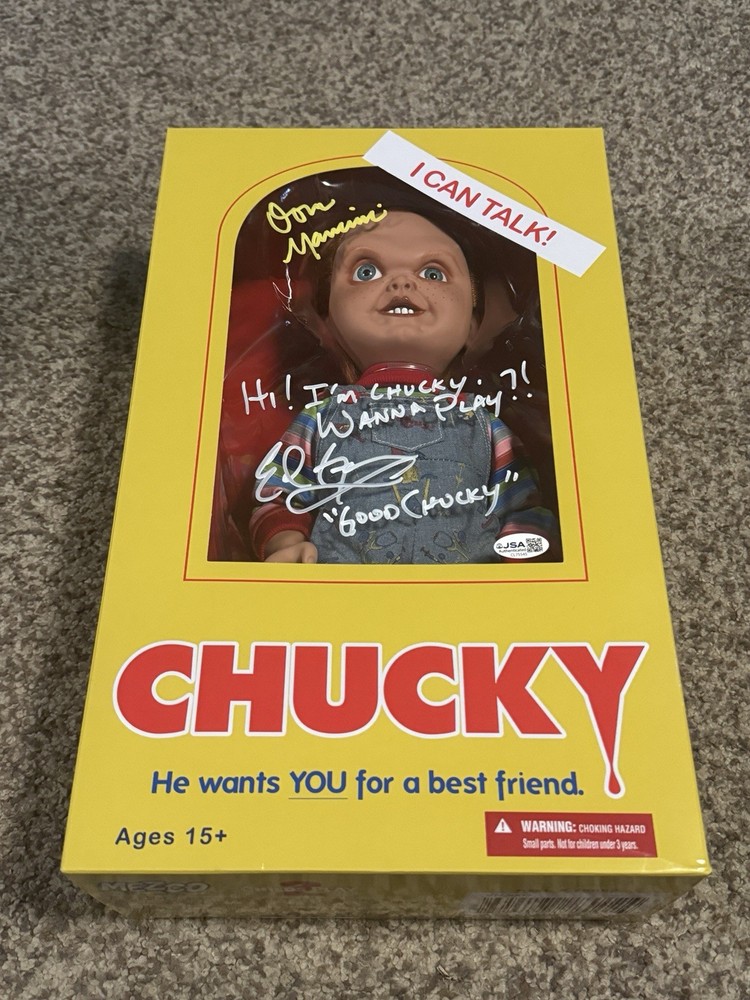 Mezco Child’s Play 2: Talking Evil Chucky 15” ~ Mancini & Gross Signed/quote JSA