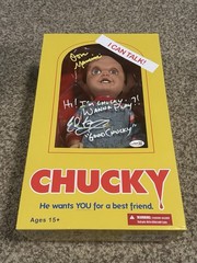 Mezco Child’s Play 2: Talking Evil Chucky 15” ~ Mancini & Gross Signed/quote JSA