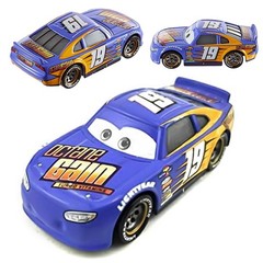 2Pcs Disney Pixar Cars No.19 Bobby Swift Hauler Truck & Car1:55 Diecast Toys Set