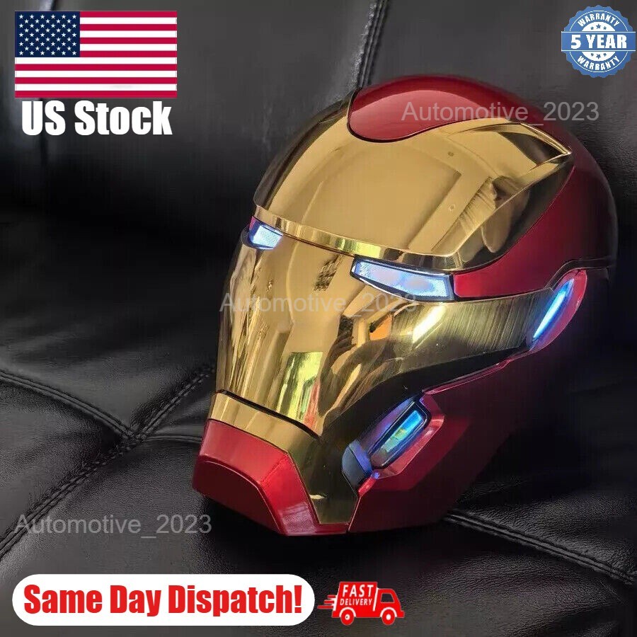 Autoking Iron Man Mk50 Friday Helmet 1/1 wearable Helmet Cosplay LED Gift
