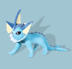 Large Custom Vaporeon Eeveelution Plush Doll 80cm Standing Pose Soft Stuffed Toy