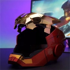 US STOCK Golden MK5 Iron Man Helmet AUTOKING Wearable Voice-control Cosplay Mask
