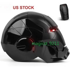Iron Man Full Black 1:1 MK5 Jarvis Deformable Voice Control Wearable Helmet Mask